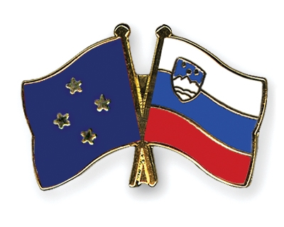 Fahnen Pins Mikronesien Slowenien