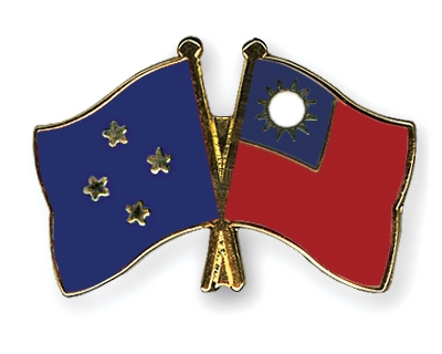 Fahnen Pins Mikronesien Taiwan