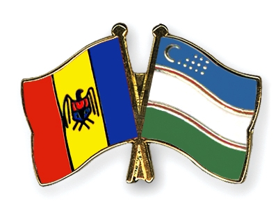 Fahnen Pins Moldau Usbekistan