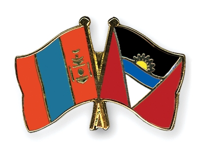 Fahnen Pins Mongolei Antigua-und-Barbuda