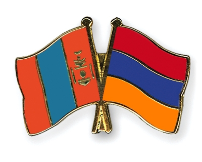 Fahnen Pins Mongolei Armenien
