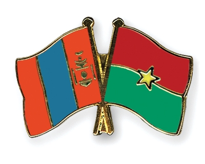 Fahnen Pins Mongolei Burkina-Faso