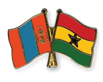 Fahnen Pins Mongolei Ghana