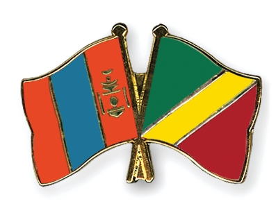Fahnen Pins Mongolei Kongo-Republik