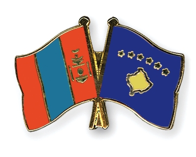 Fahnen Pins Mongolei Kosovo