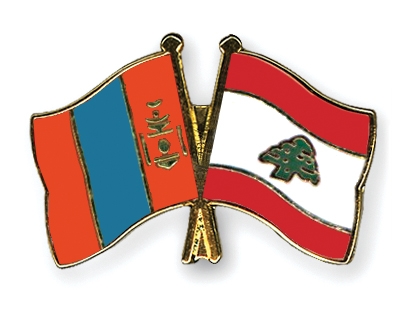 Fahnen Pins Mongolei Libanon