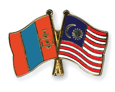 Fahnen Pins Mongolei Malaysia