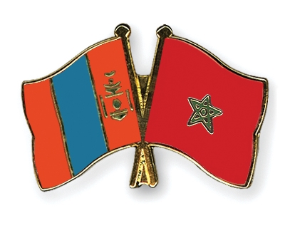 Fahnen Pins Mongolei Marokko