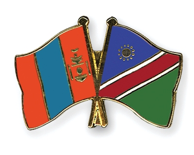 Fahnen Pins Mongolei Namibia