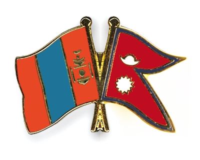 Fahnen Pins Mongolei Nepal