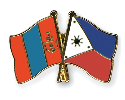 Fahnen Pins Mongolei Philippinen