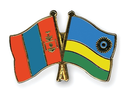 Fahnen Pins Mongolei Ruanda