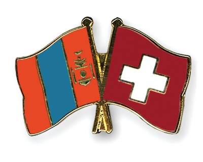 Fahnen Pins Mongolei Schweiz