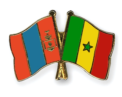 Fahnen Pins Mongolei Senegal