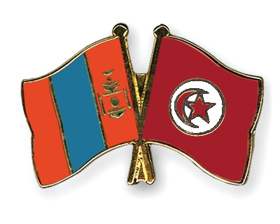 Fahnen Pins Mongolei Tunesien