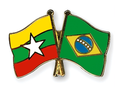 Fahnen Pins Myanmar Brasilien
