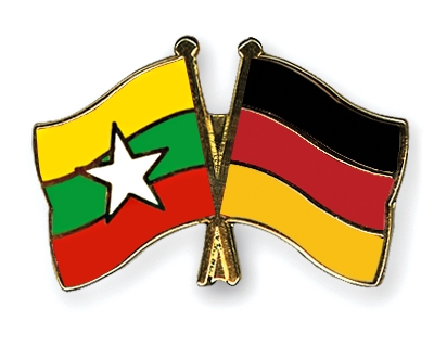 Fahnen Pins Myanmar Deutschland