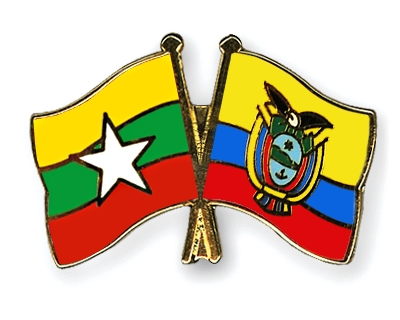 Fahnen Pins Myanmar Ecuador
