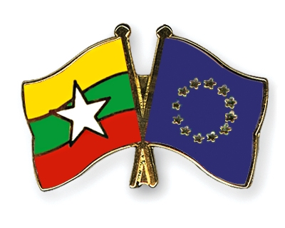 Fahnen Pins Myanmar Europa