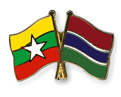 Fahnen Pins Myanmar Gambia