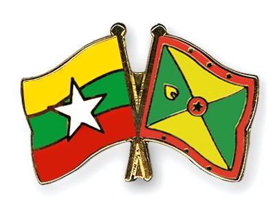 Fahnen Pins Myanmar Grenada