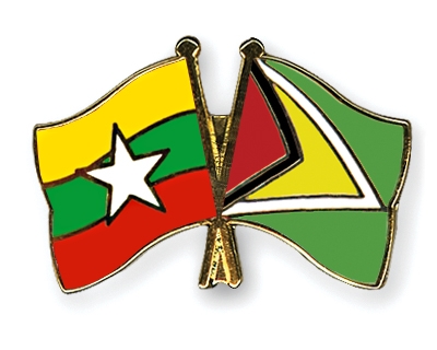Fahnen Pins Myanmar Guyana