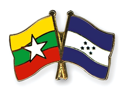 Fahnen Pins Myanmar Honduras