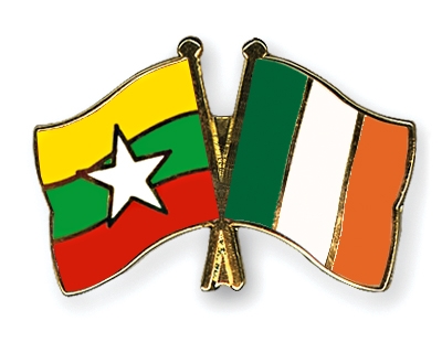 Fahnen Pins Myanmar Irland