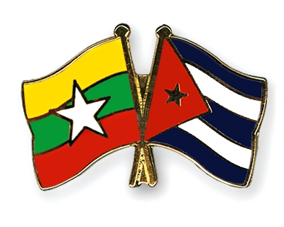 Fahnen Pins Myanmar Kuba