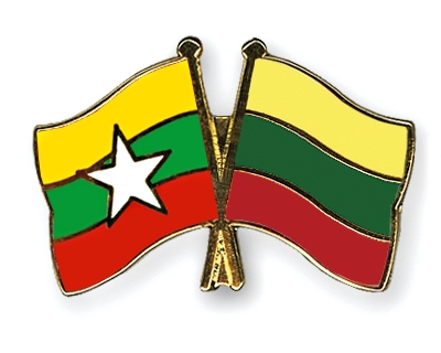 Fahnen Pins Myanmar Litauen
