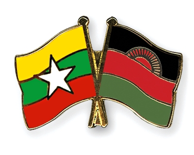 Fahnen Pins Myanmar Malawi
