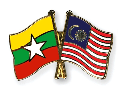 Fahnen Pins Myanmar Malaysia