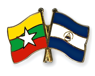 Fahnen Pins Myanmar Nicaragua