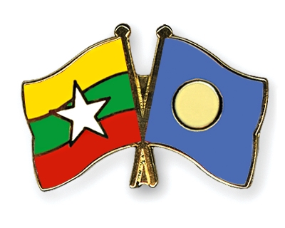 Fahnen Pins Myanmar Palau