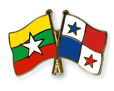 Fahnen Pins Myanmar Panama