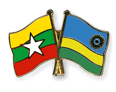 Fahnen Pins Myanmar Ruanda