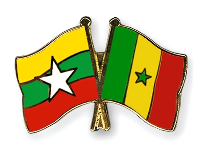 Fahnen Pins Myanmar Senegal