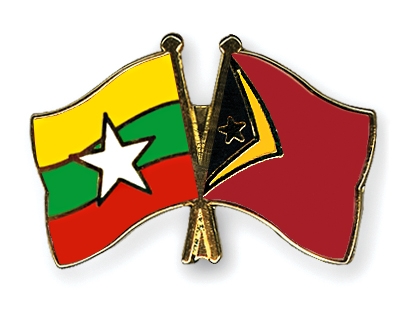 Fahnen Pins Myanmar Timor-Leste