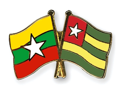 Fahnen Pins Myanmar Togo