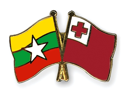 Fahnen Pins Myanmar Tonga