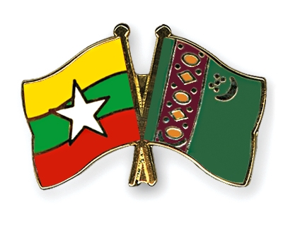 Fahnen Pins Myanmar Turkmenistan