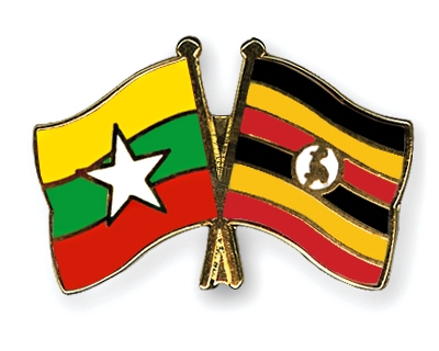 Fahnen Pins Myanmar Uganda