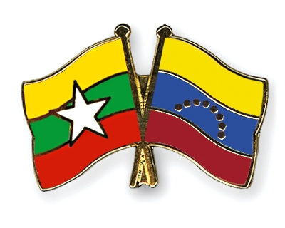 Fahnen Pins Myanmar Venezuela