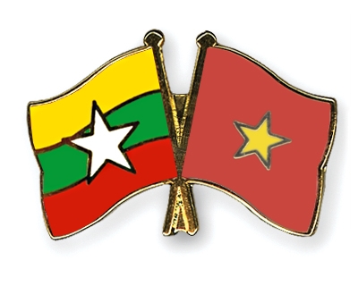 Fahnen Pins Myanmar Vietnam