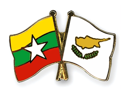 Fahnen Pins Myanmar Zypern