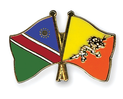 Fahnen Pins Namibia Bhutan