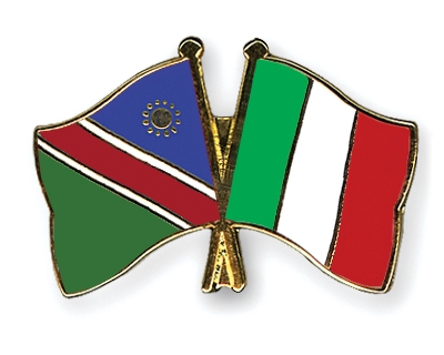 Fahnen Pins Namibia Italien