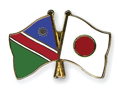 Fahnen Pins Namibia Japan