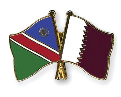 Fahnen Pins Namibia Katar