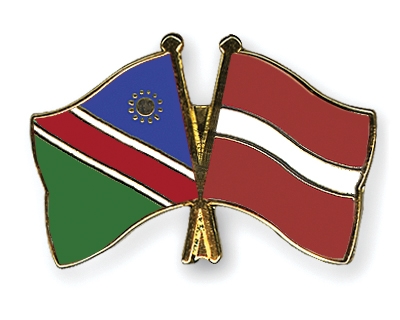 Fahnen Pins Namibia Lettland